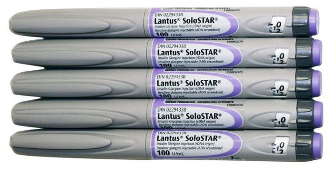 Lantus Insulin Solostar Pen (100 u/mL) 3 mL 5 PACK