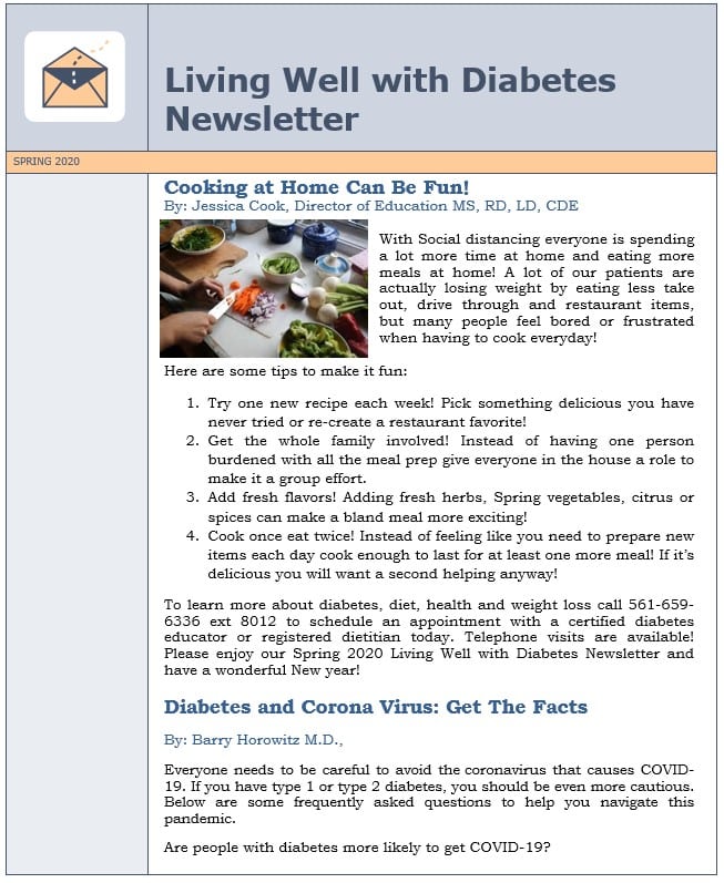 Living Well with Diabetes April 2020