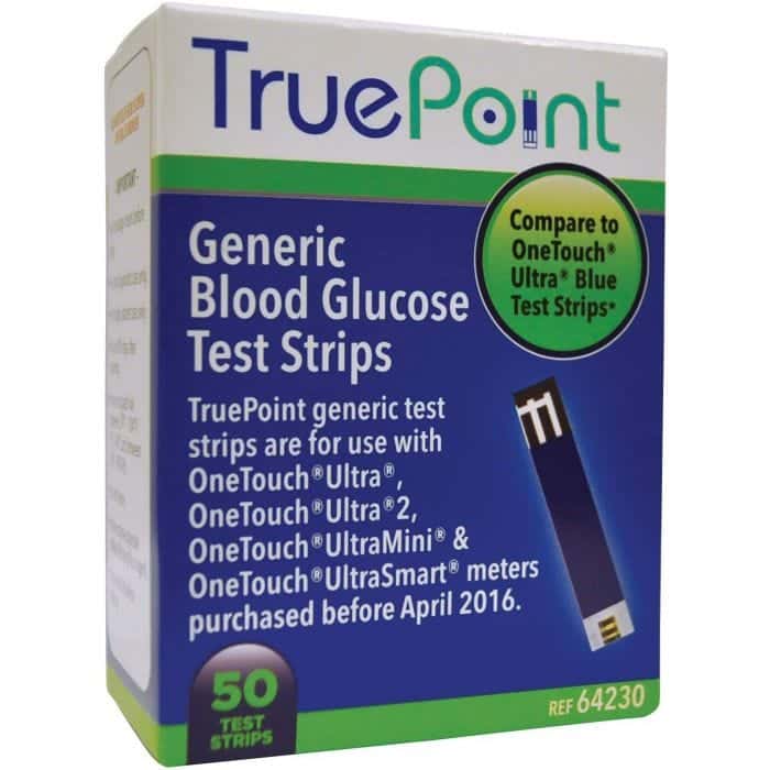 TruePoint Blood Glucose Test Strips, 50/Box, works with OneTouch